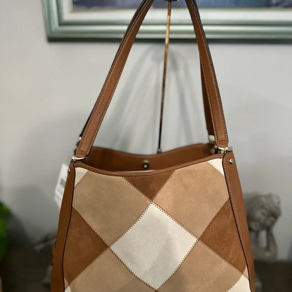 kate spade Bags Kate Spade Leila Patchwork Suede Medium Triple